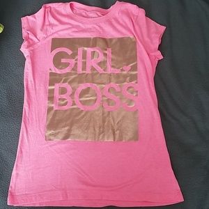 Pink and Gold Girl Boss t-shirt